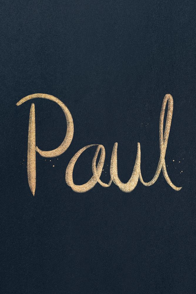 Paul sparkling gold font typography