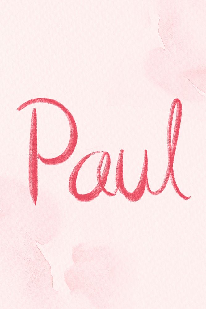 Paul pink name script font