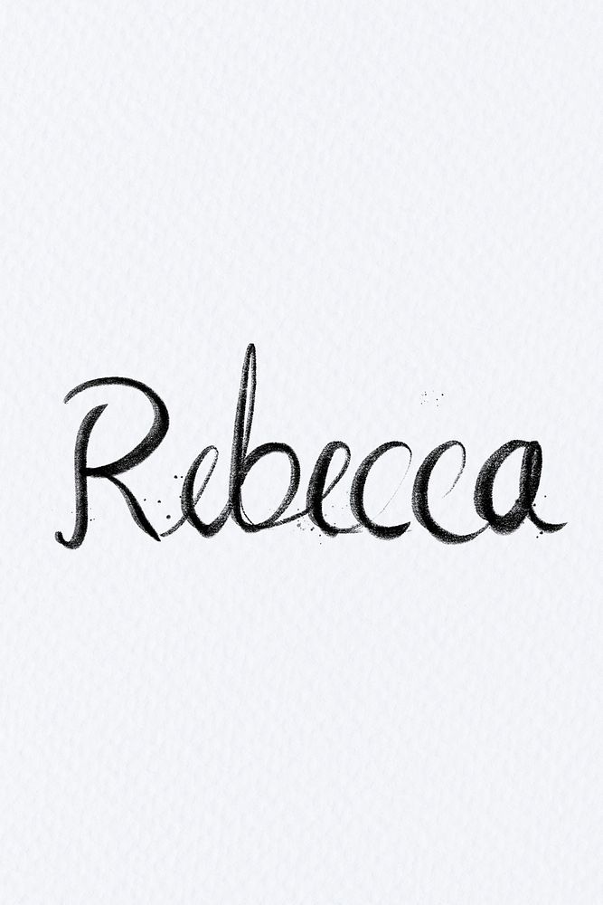 Hand drawn Rebecca font typography