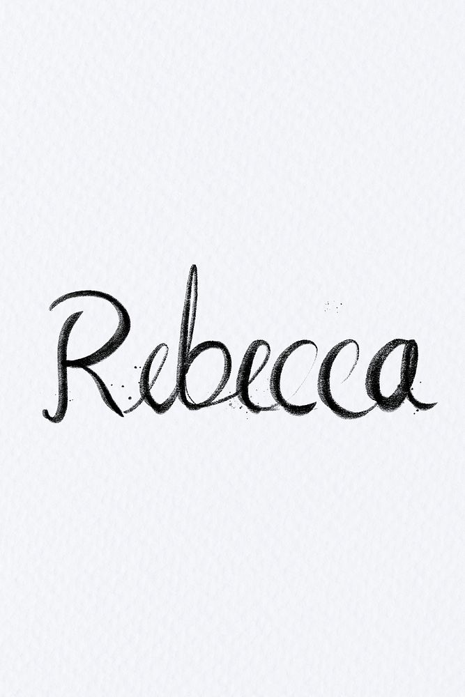 Hand drawn Rebecca font psd typography