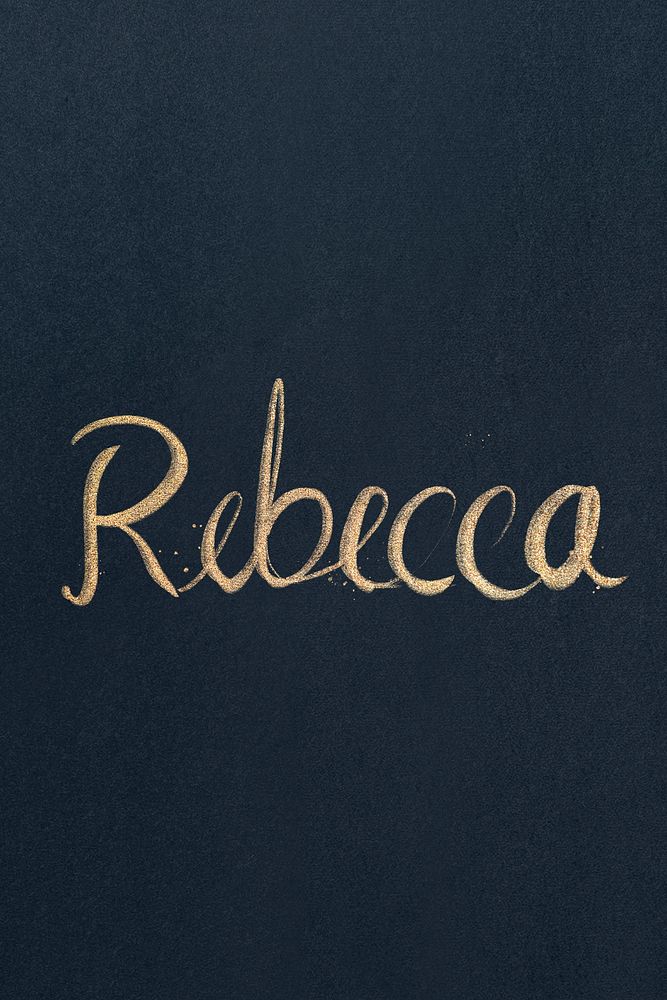 Rebecca sparkling gold font typography