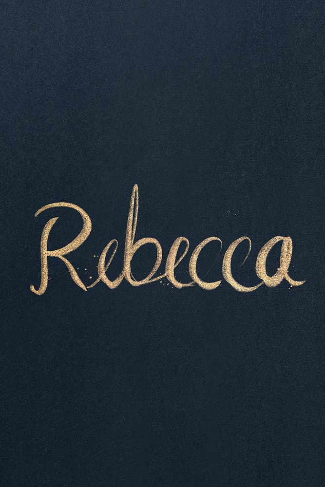 Rebecca sparkling gold font psd typography