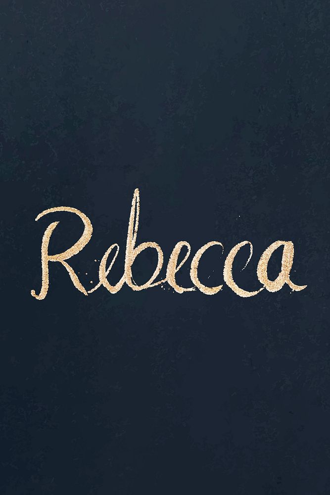 Rebecca sparkling gold font vector typography