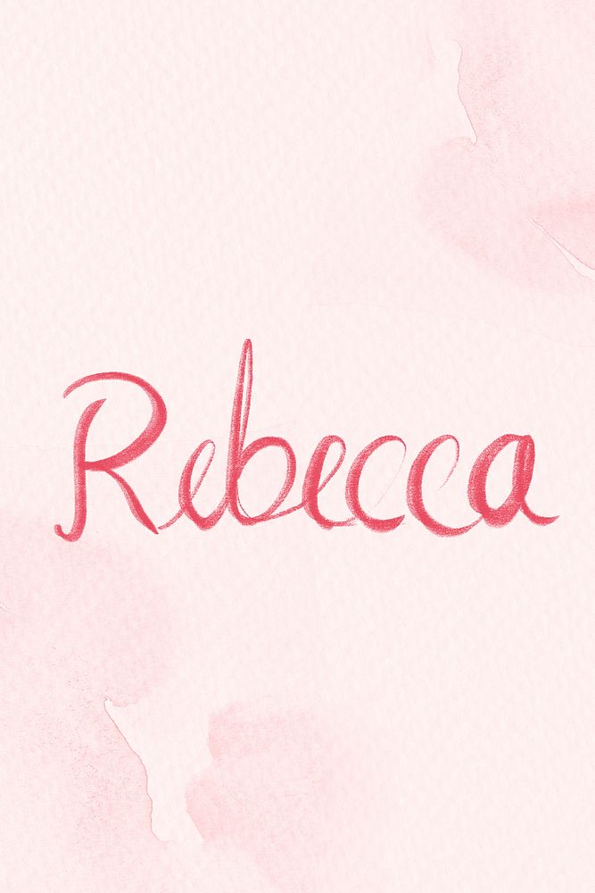 Rebecca psd name pink script font