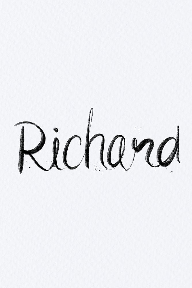 Hand drawn Richard font psd typography