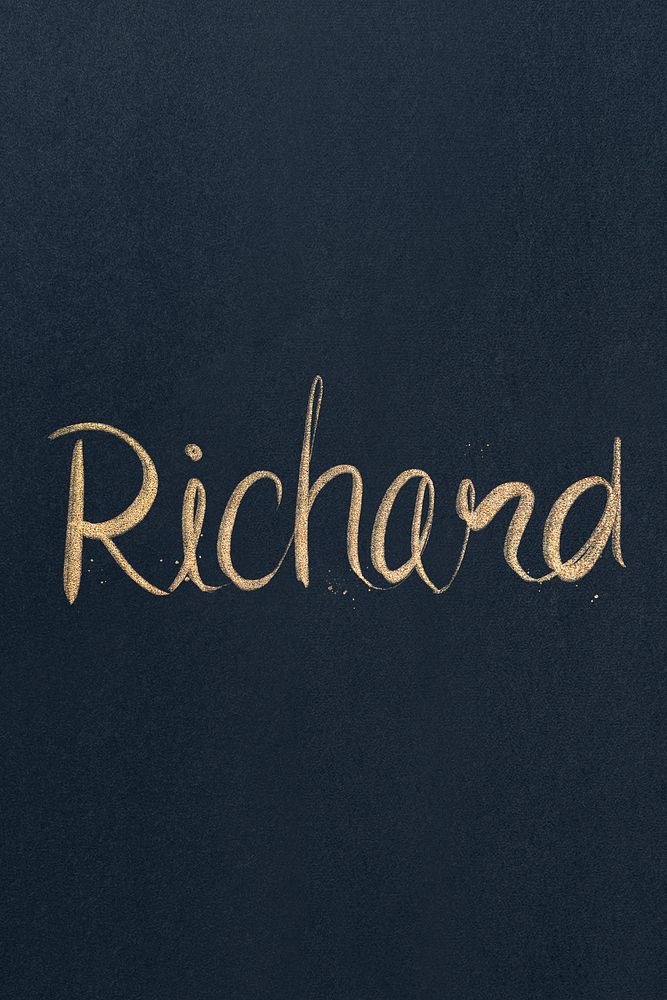 Richard sparkling gold font typography