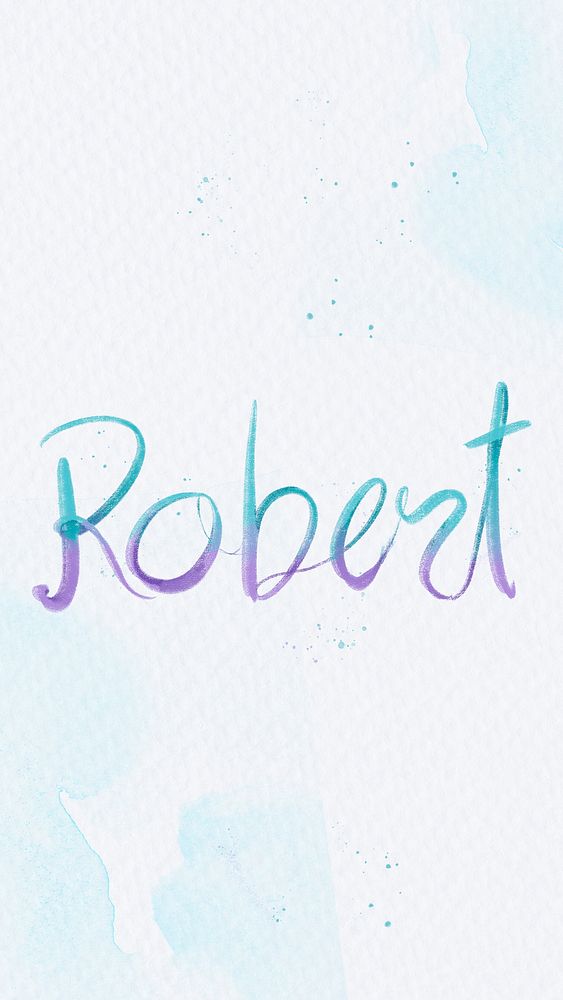 Robert two tone name cursive typography