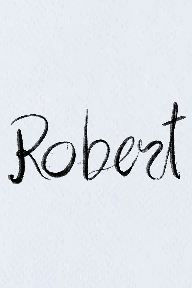 Vector Hand drawn Robert font typography