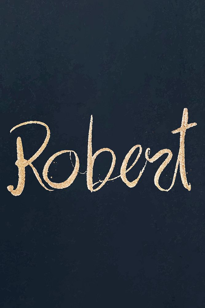 Robert vector sparkling gold font typography