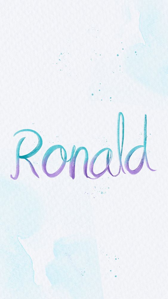 Ronald two tone name cursive | Free Photo - rawpixel