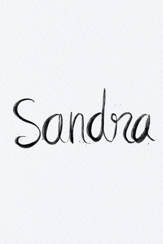 Hand drawn psd Sandra font typography