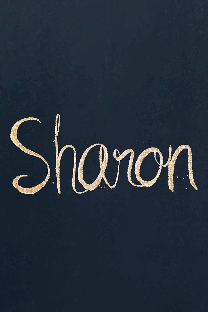 Sharon vector sparkling gold font typography