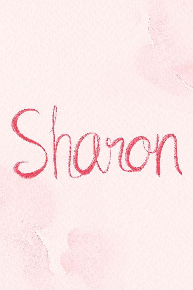 Sharon name pink script font