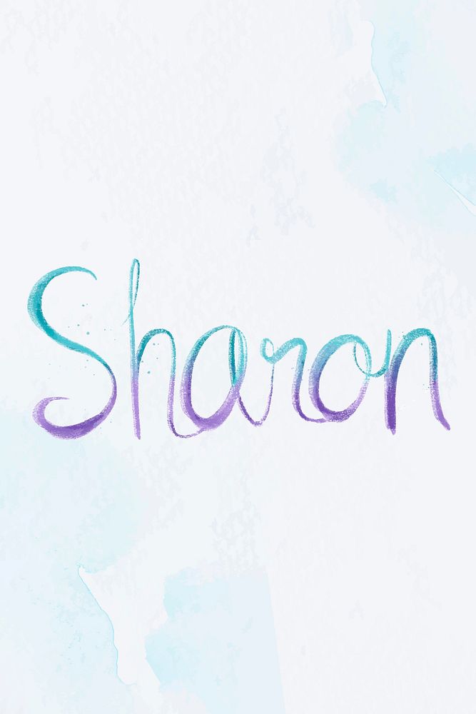 Sharon female vector name lettering font