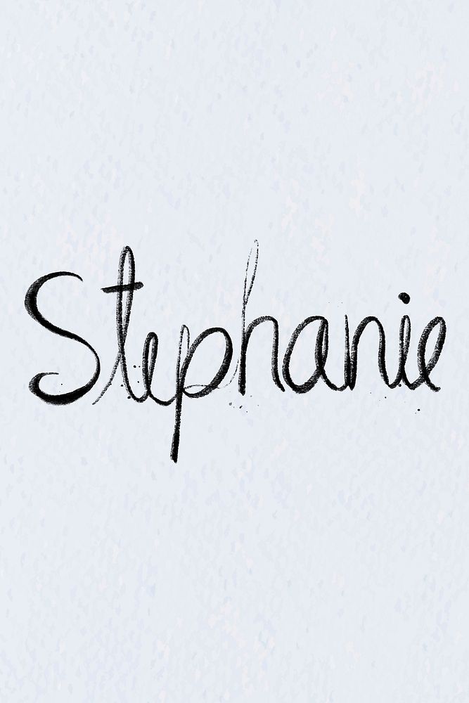 Stephanie hand drawn font vector typography