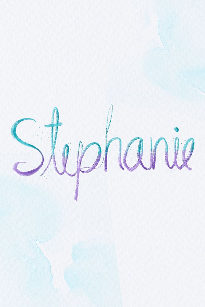 Stephanie female psd name calligraphy font