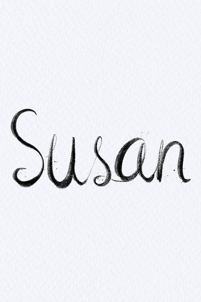 Susan hand drawn font typography
