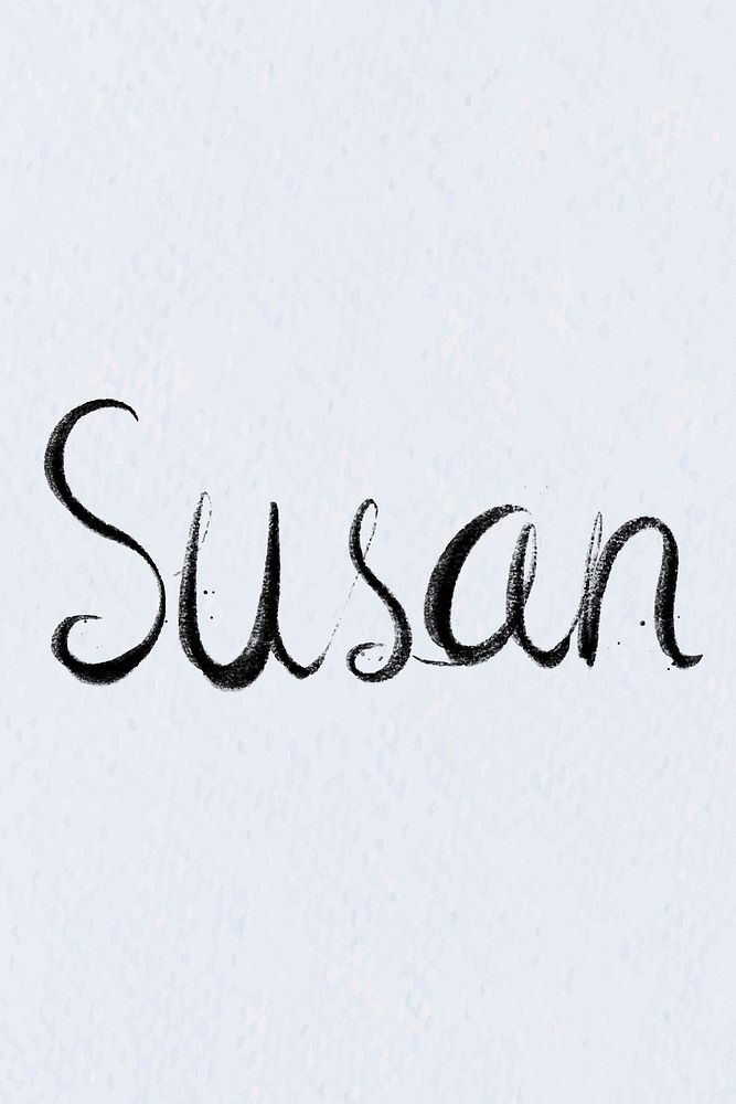 Vector Susan hand drawn font typography