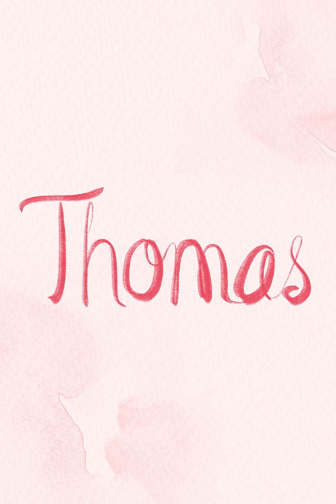 Thomas male name calligraphy psd font