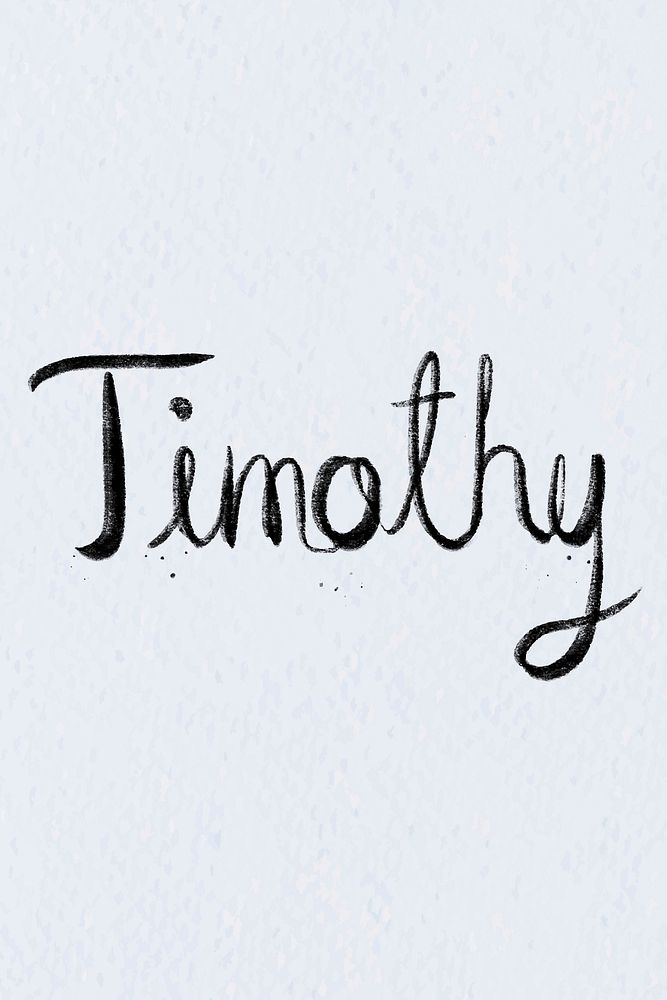 Vector Hand drawn Timothy font typography