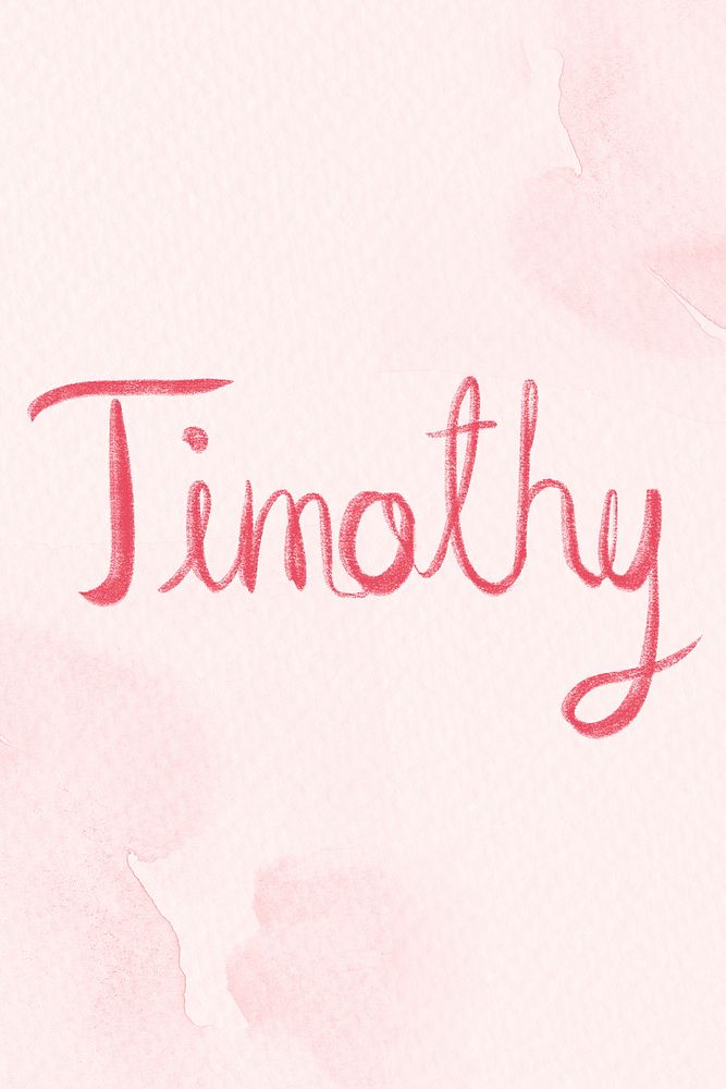 Timothy male name psd calligraphy font