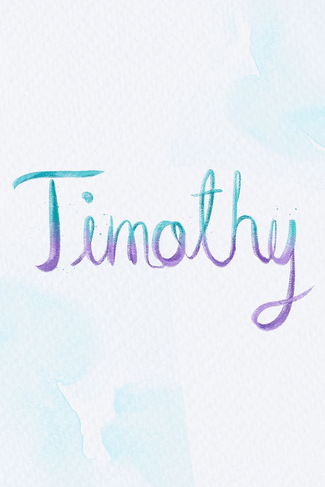 Timothy name pastel psd word typography
