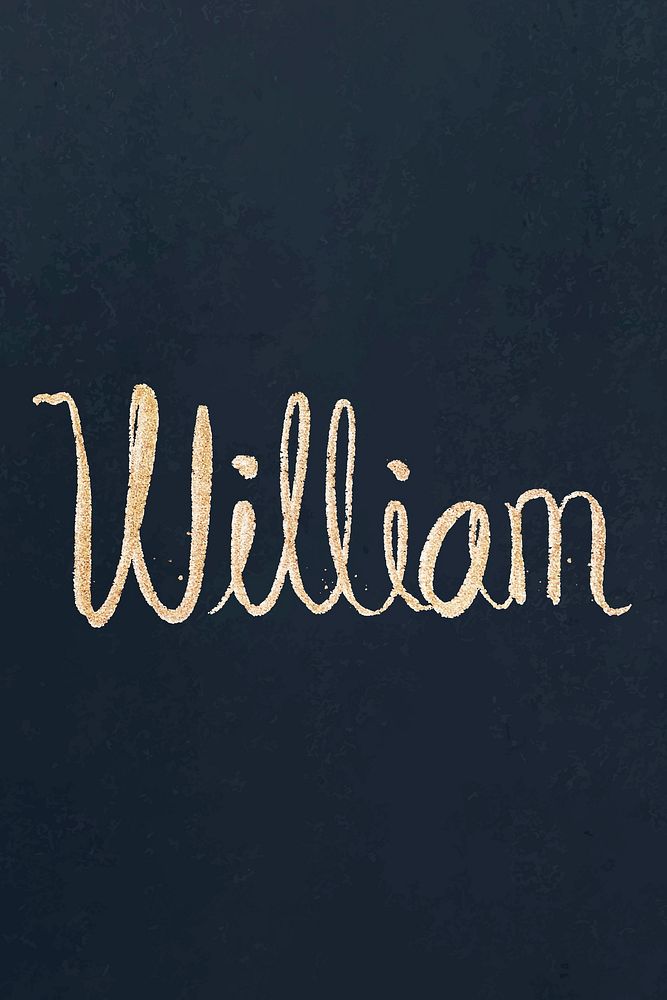 William sparkling gold vector font typography