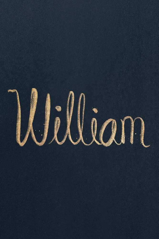 William sparkling psd gold font typography
