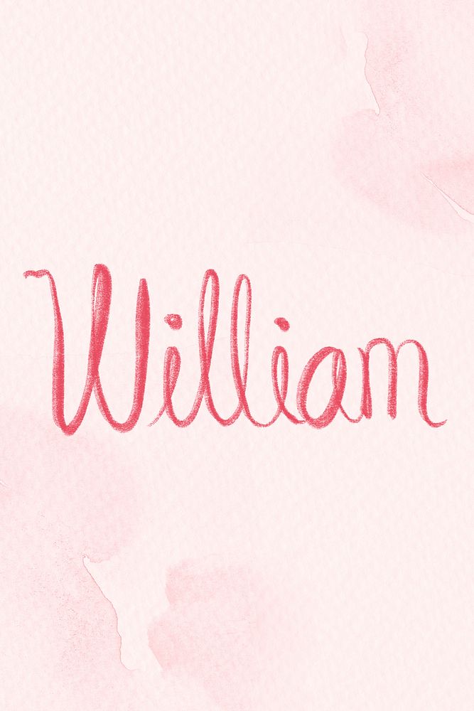William male name calligraphy font
