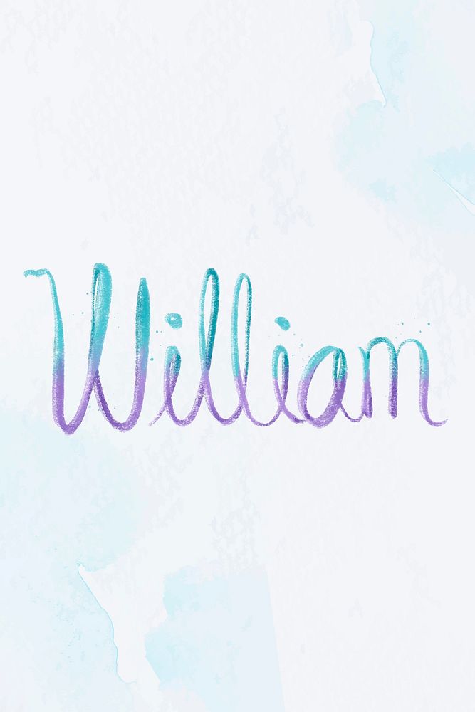 Vector William two colored lettering font