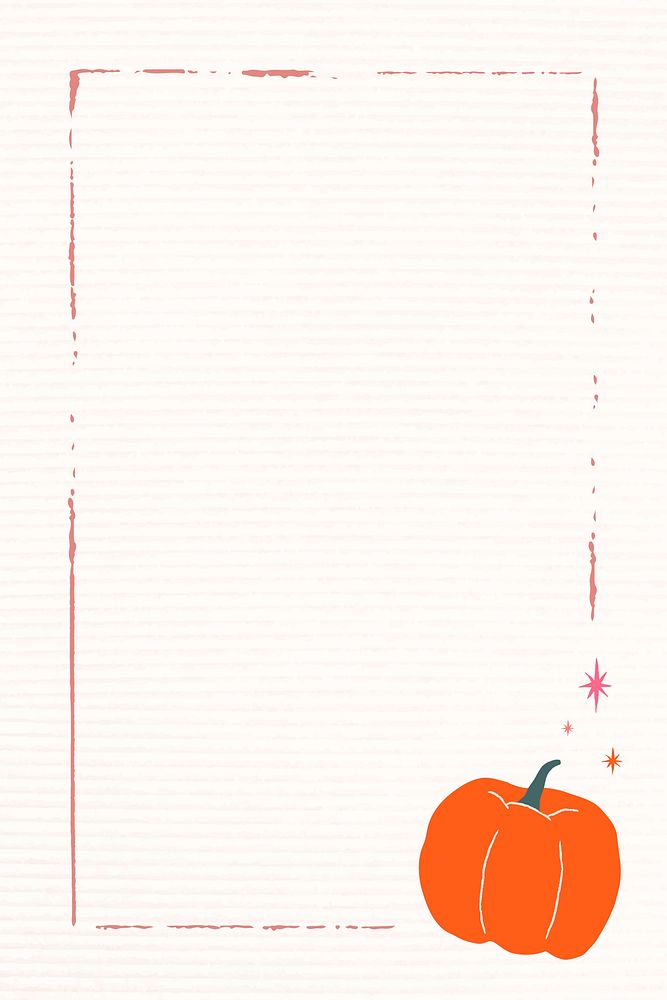 Pumpkin happy Halloween day frame illustration