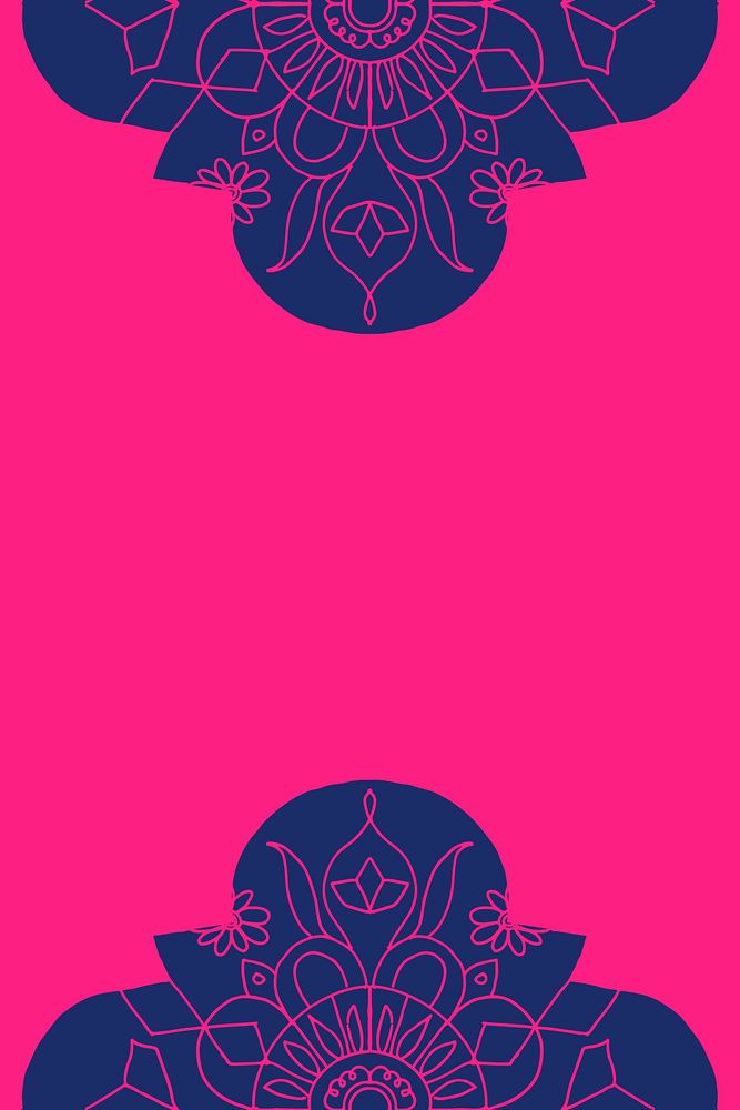 Pink Diwali Indian mandala background