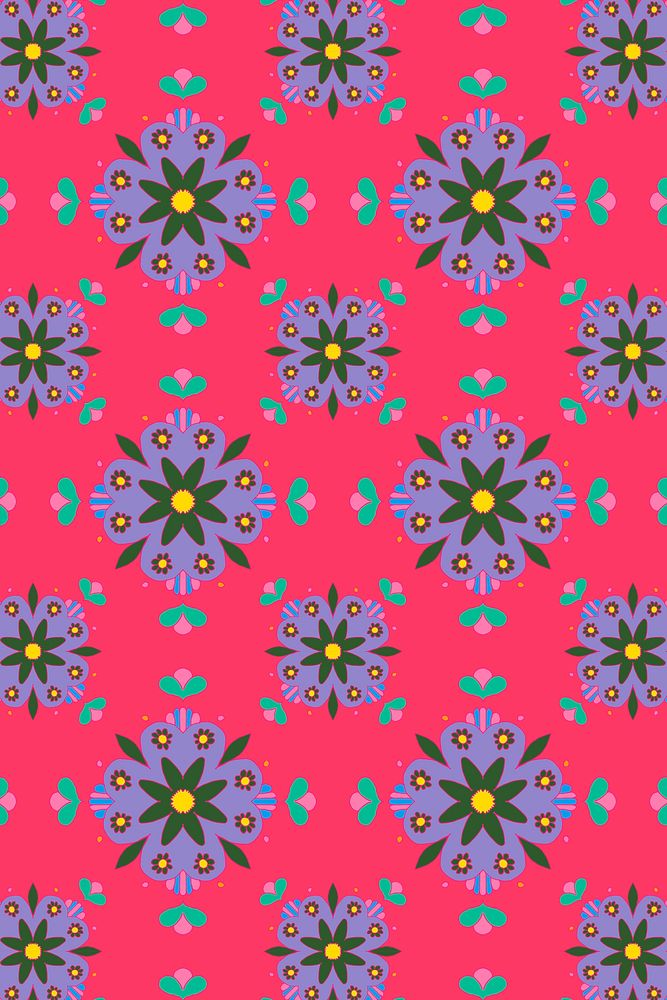 Indian mandala flower pattern background