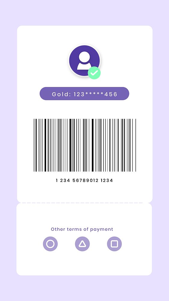 My barcode screen digital payment for smartphone