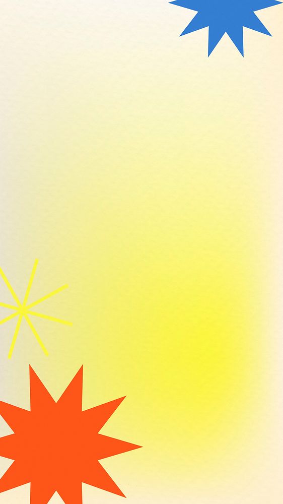 Abstract memphis yellow background gradient with geometric shapes