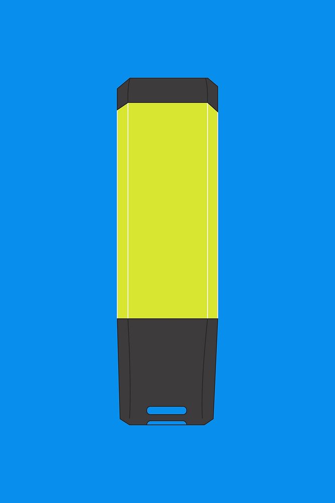 Green smartwatch, blank rectangle black screen, health tracker device illustration
