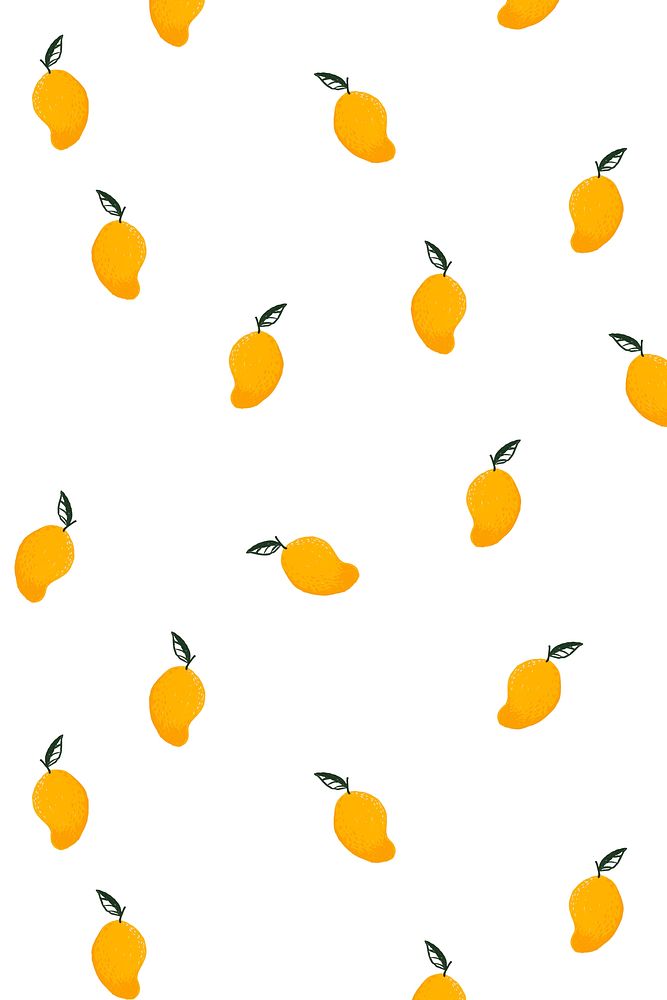 Mango pattern background, cute doodle design