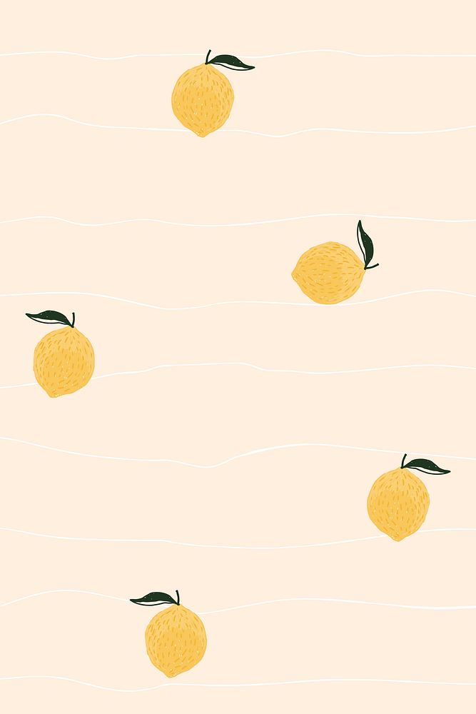 Cute lemon pattern background design