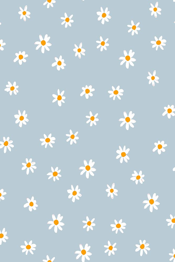 Flower pattern background, cute doodle | Premium Photo - rawpixel