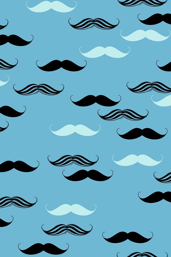 Moustache background, cute pattern design