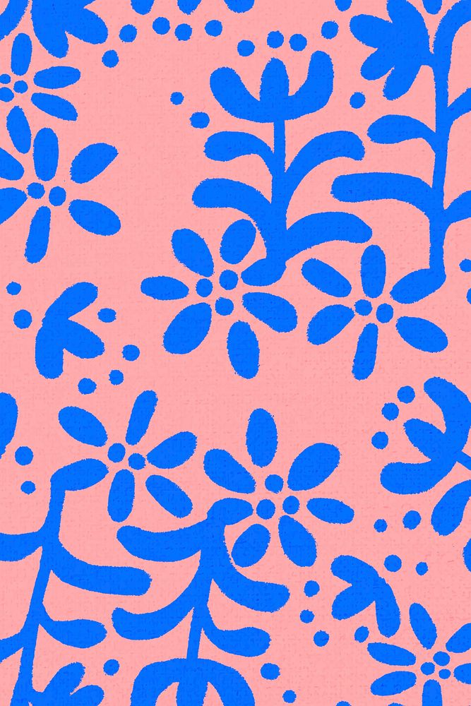 Floral pattern, textile vintage background vector in pink