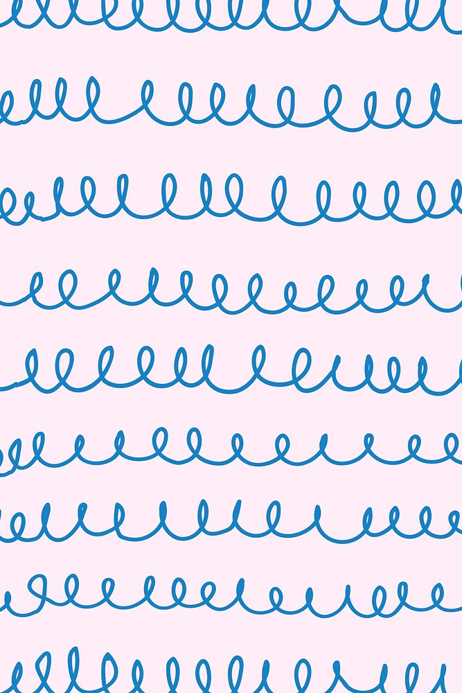 Spiral lined pattern background, blue doodle, simple design