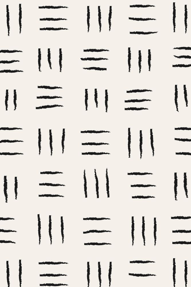 Lined pattern background, black doodle vector, simple design