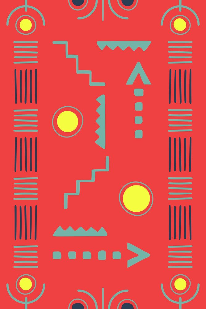 Pattern background, ethnic aztec design, colorful geometric style