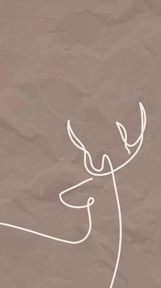 Deer iPhone wallpaper, minimal background
