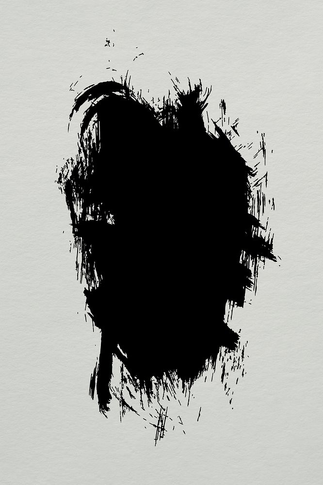Black brush silhouette banner grunge illustration