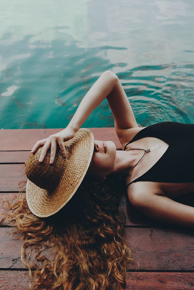 Woman taking a nap on Summer vacation