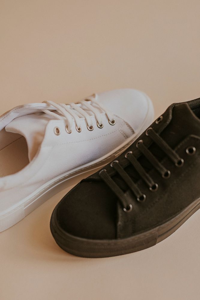 Black and white sneakers mockup