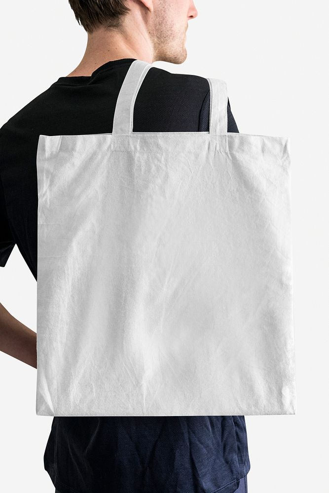 Cotton tote bag mockup psd men's apparel