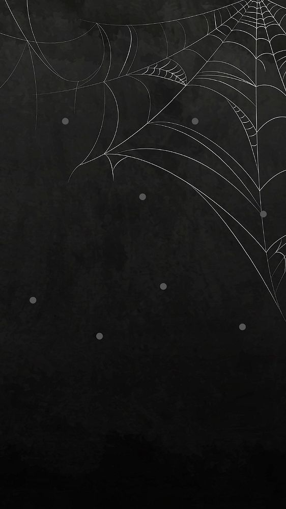 Spider web phone wallpaper, black design